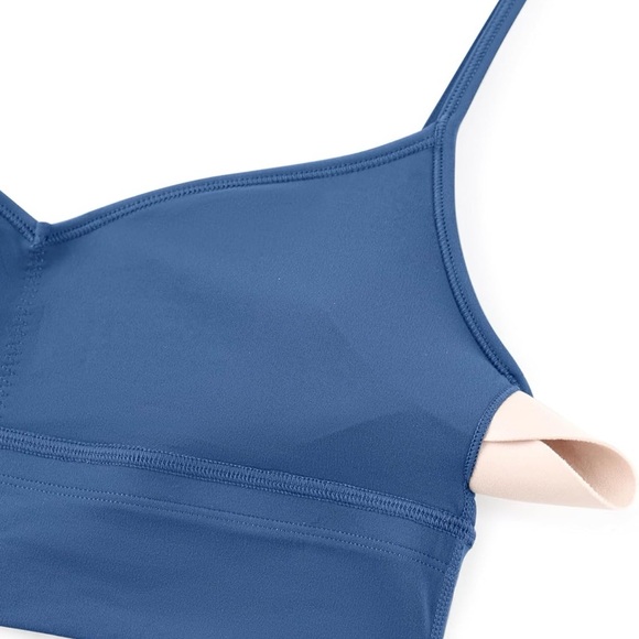 CRZ Yoga Butterluxe Sweetheart Longline Sports Bra Pitch Blue L/12 - Picture 5 of 7